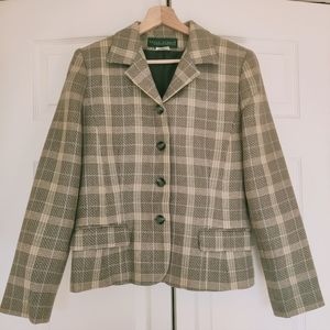 NWOT Patterned Wool Blazer